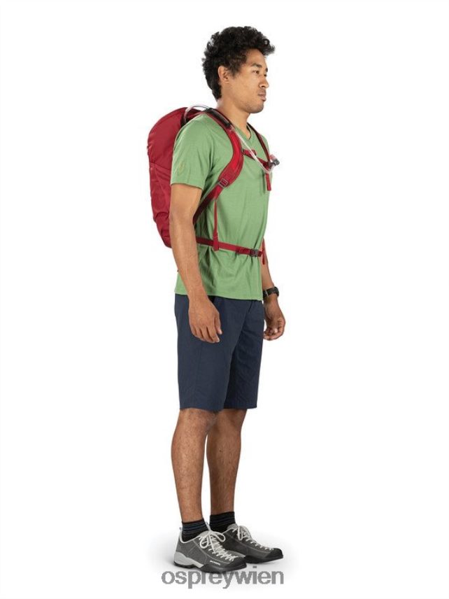 Männer Skarabäus 18 Wandern | Flüssigkeitszufuhr Osprey mystisches Rot Rucksack J4028N402