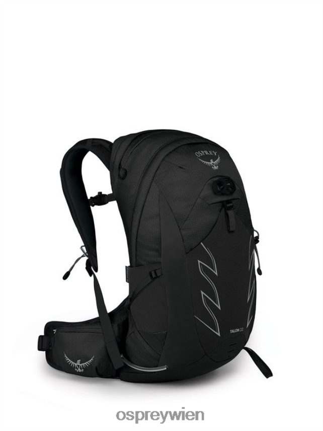 Männer Talon 22 Tage Wandern Osprey Stealth-Schwarz Rucksack J4028N304