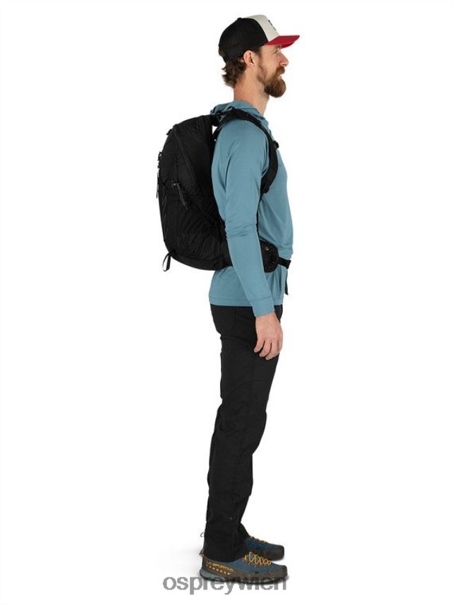 Männer Talon 22 Tage Wandern Osprey Stealth-Schwarz Rucksack J4028N304