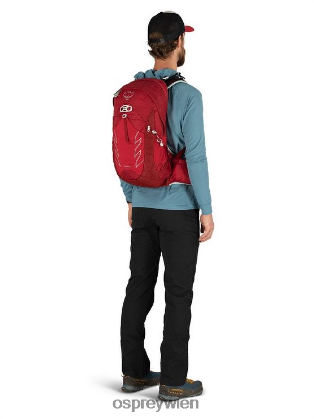 Männer Talon 22 Tage Wandern Osprey kosmisches Rot Rucksack J4028N302