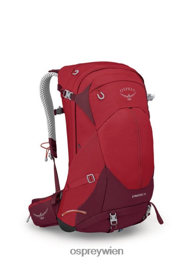 unisex Stratos 34 Tage Wandern Osprey Weihnachtsstern rot Rucksack J4028N283
