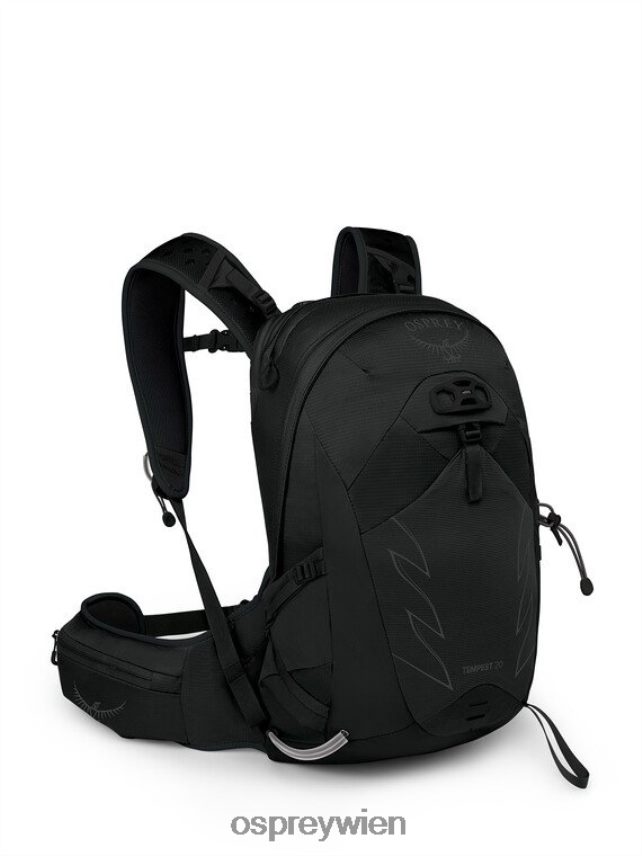 unisex Tempest 20 Extended Fit Wandern Osprey Stealth-Schwarz Rucksack J4028N338