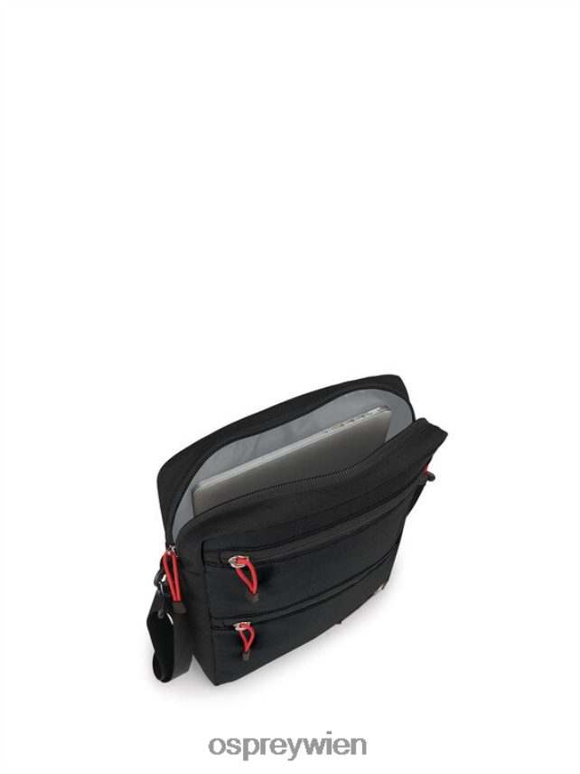 unisex Heritage Musette 13 Lifestyle Osprey Schwarz Tasche J4028N636
