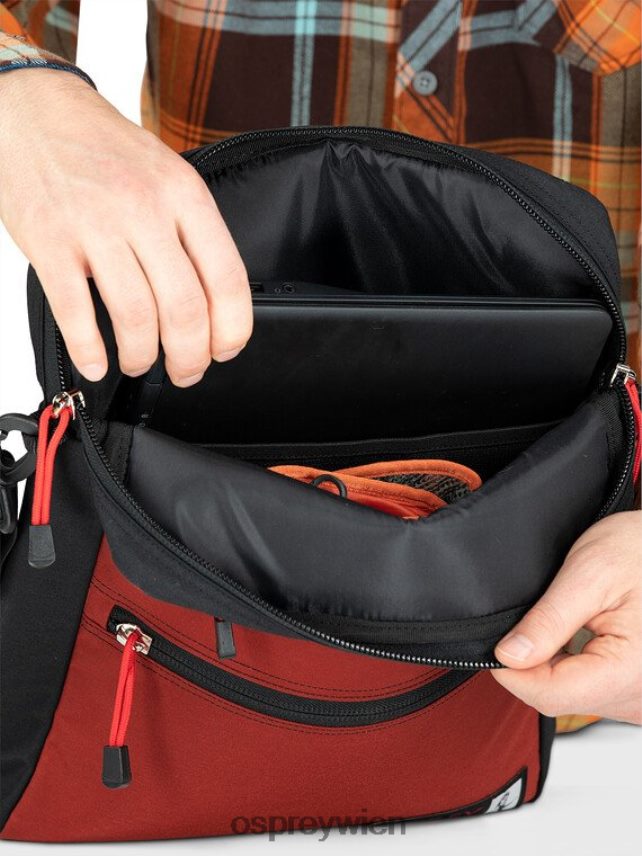 unisex Heritage Musette 13 Lifestyle Osprey dunkles Kieferngrün Tasche J4028N635