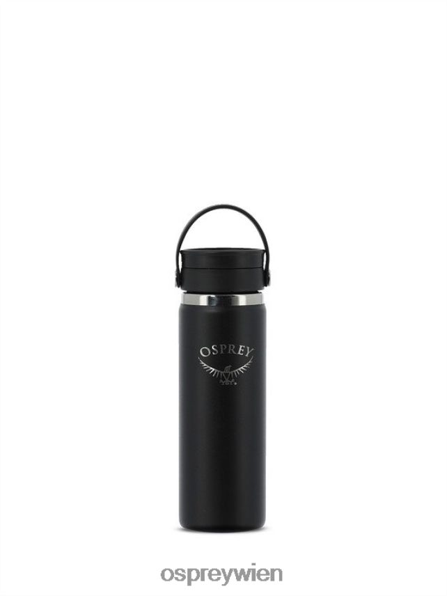 unisex Hydroflasche | Weithalsflasche mit flexiblem Trinkdeckel, 20-Unzen-Flasche Osprey Schwarz Zubehörteil J4028N649