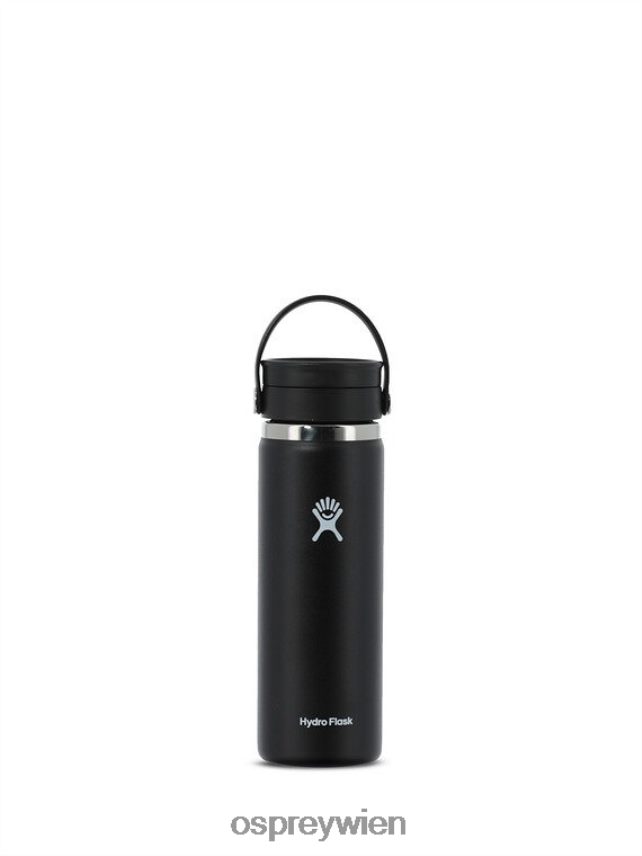 unisex Hydroflasche | Weithalsflasche mit flexiblem Trinkdeckel, 20-Unzen-Flasche Osprey Schwarz Zubehörteil J4028N649
