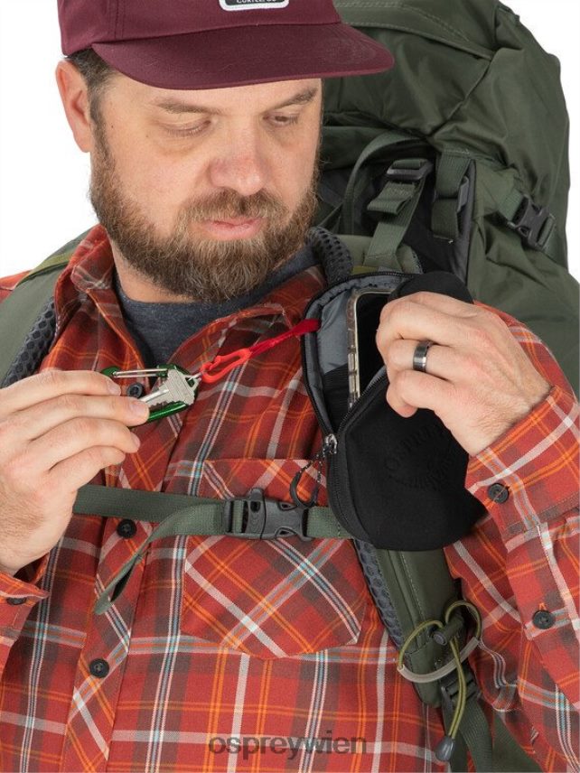 unisex Packtasche | gepolstert Outdoor gem Osprey Schwarz Zubehörteil J4028N712
