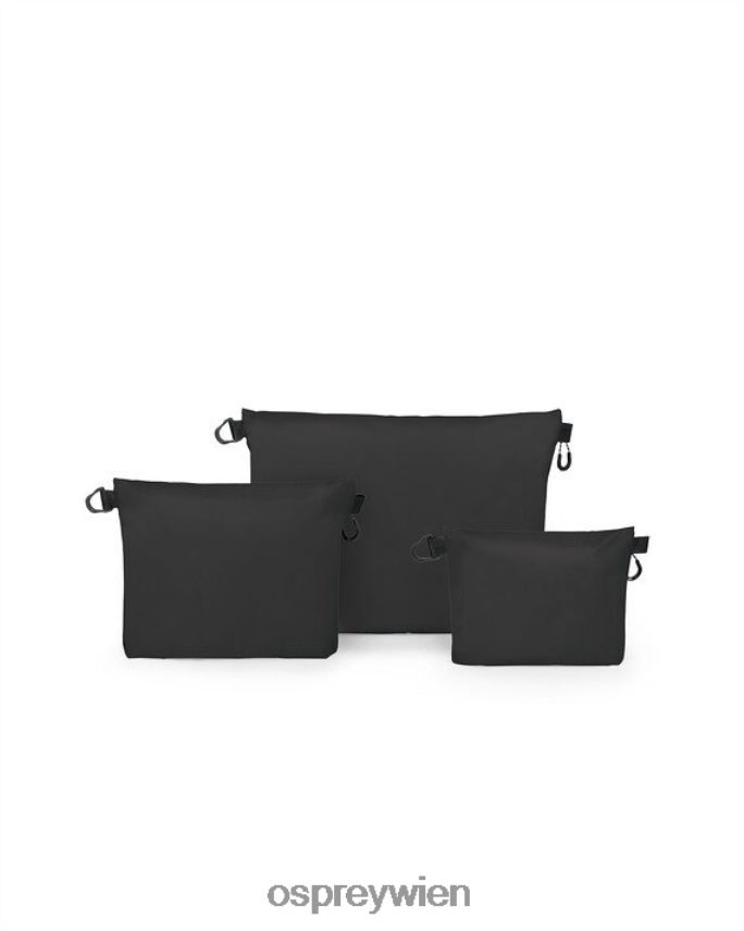 unisex Ultraleichtes Reisezubehör-Set mit Reißverschlusstaschen Osprey Schwarz Zubehörteil J4028N710